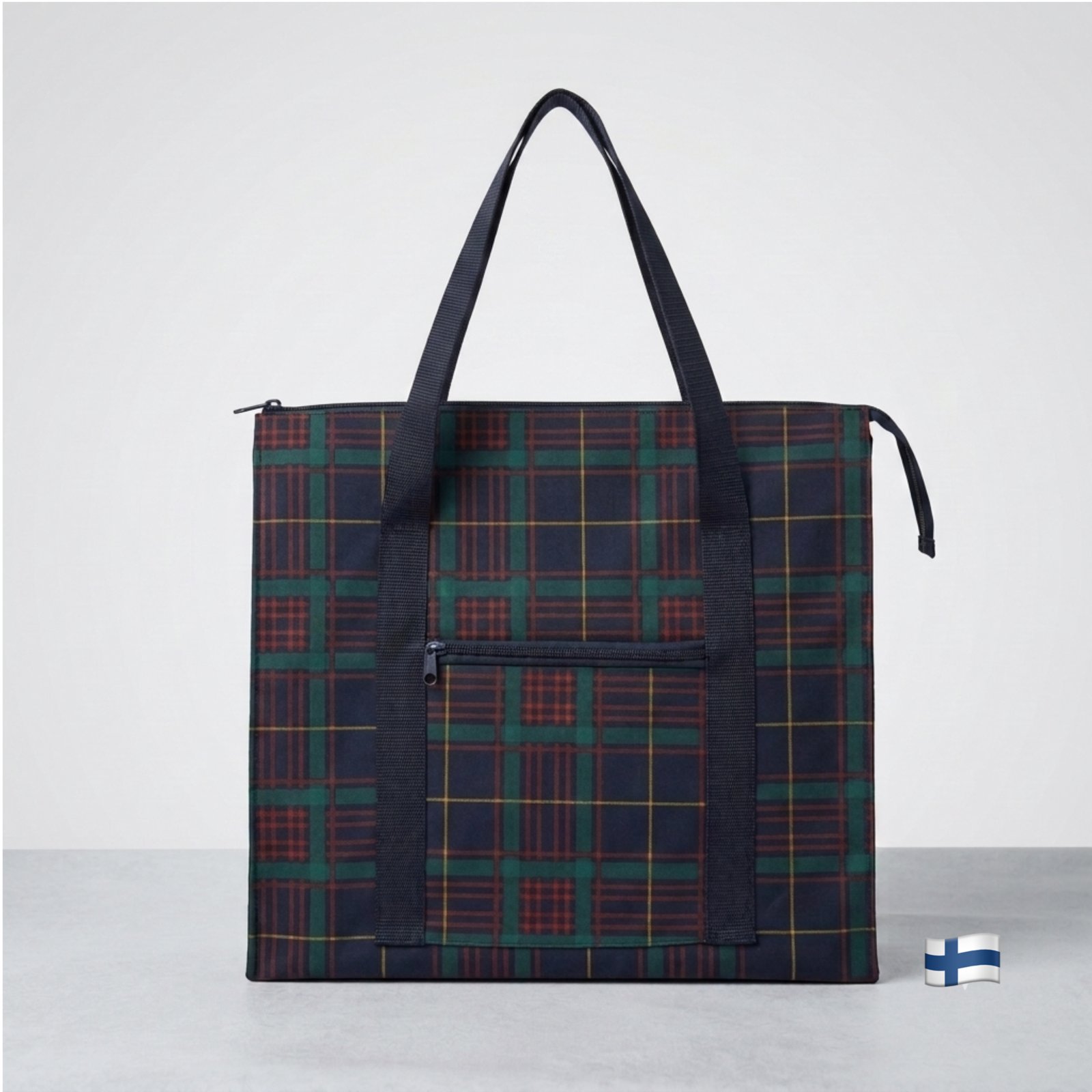 Bagmakers Kotimainen ostoskassi 315, hihnan pituus 15cm | f-kuosi