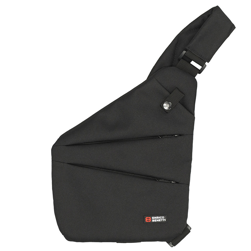 Enrico Benetti Moderni miesten crossbody-laukku | Kevyt rintareppu, musta - Image 2
