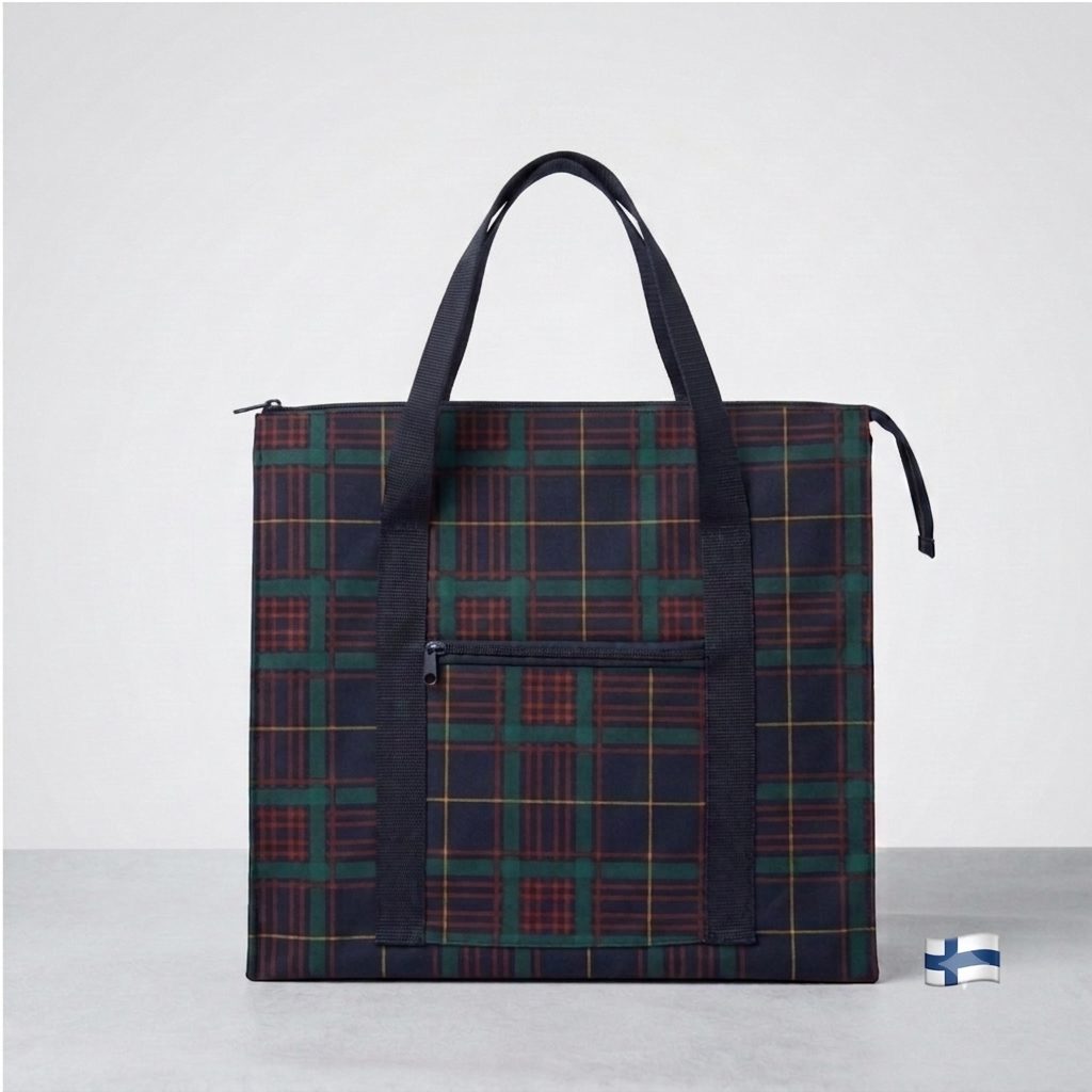 Bagmakers kotimainen kauppakassi, 315 | Hihnan pituus 13cm, f-kuosi