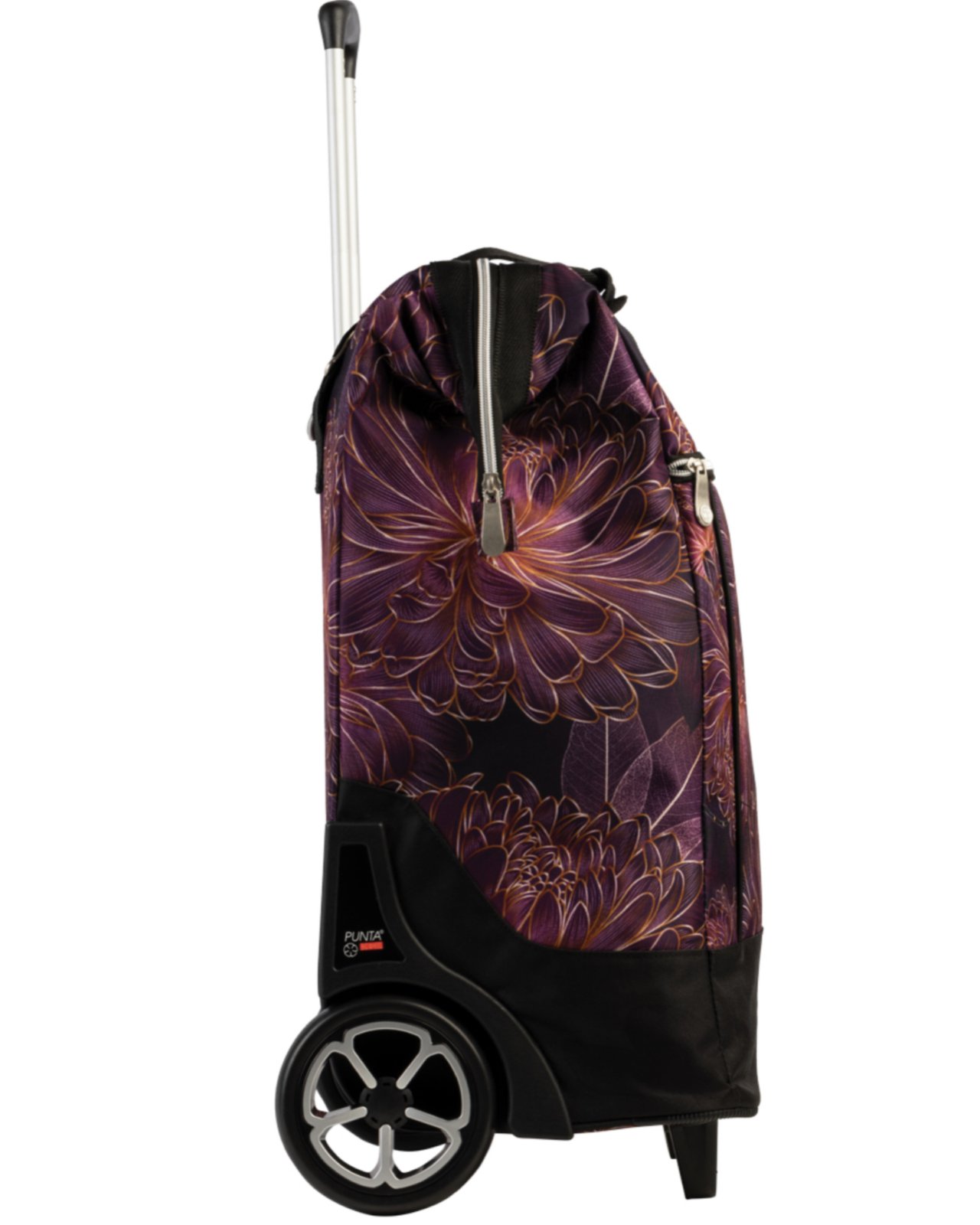 Punta Big Wheel vetolaukku 40L | violetti kukkakuvio - Image 3