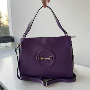 Alex Bag | Naisten lila nahkalaukku | olkalaukku
