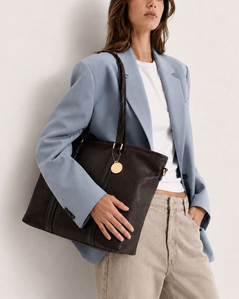Marina Galanti Gressoney iso shopper laukku, musta - Image 3