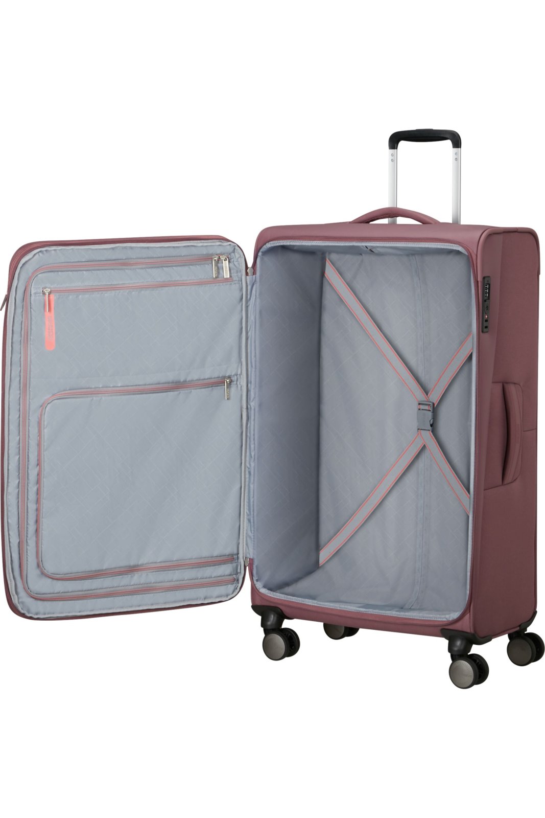 American Tourister Wanderlite L Suuri matkalaukku, lilaspinkki - Image 3